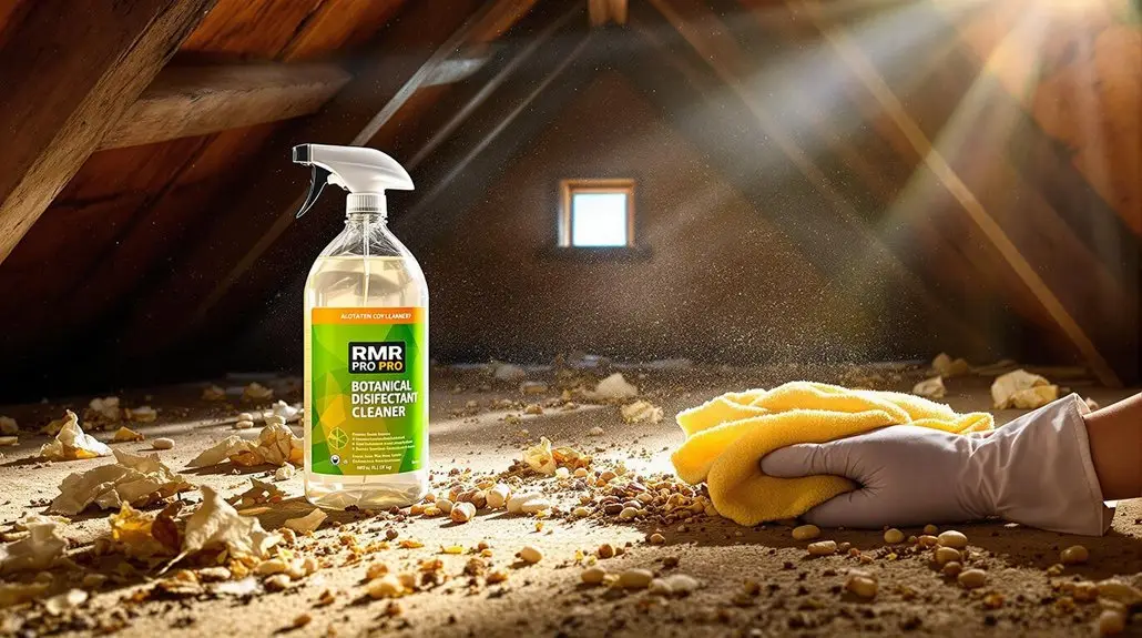Rodent Attic Cleaning With RMR PRO Botanical Disinfectant Cleaner 1 rodent attic cleaning solution